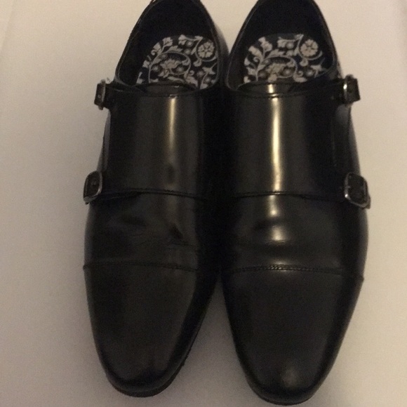 Walk London Double Buckle Monk Strap Shoes - Picture 2 of 7